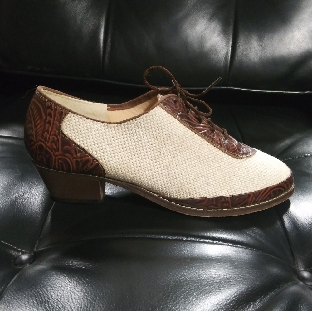 Tictactoes | Vtg. Leather Colorblocked Shoes - Picture 8 of 8